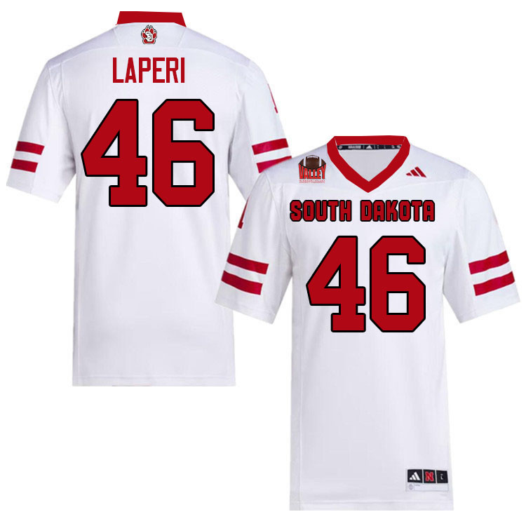 South Dakota Coyotes #46 Nathan Laperi College Football Jerseys,Uniforms-White